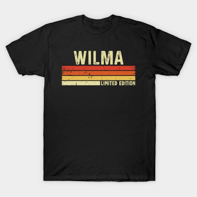 Wilma Name Vintage Retro Limited Edition Gift T-Shirt by CoolDesignsDz